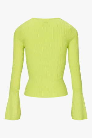 THE KNITTED HEARTSHAPE TOP LIME GREEN