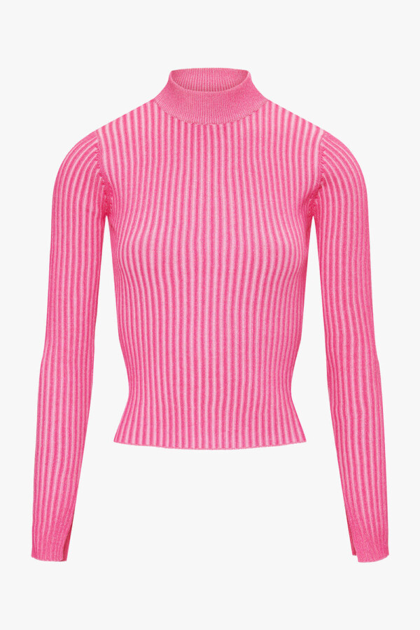 THE CONTRAST RIB PULL PINK