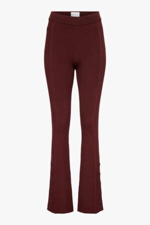 THE KNITTED AJOUR PANTS BROWN