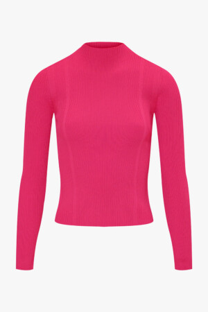THE KNITTED AJOUR PULL PINK