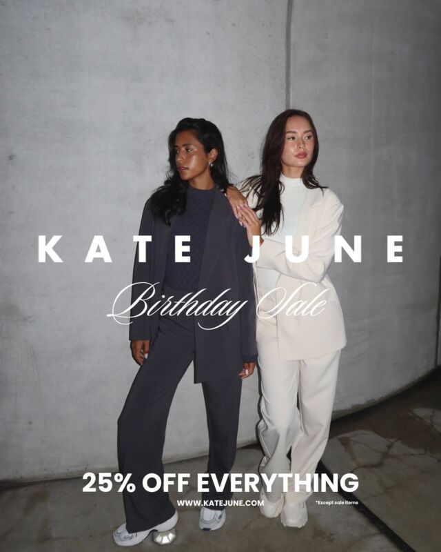 LIVE NOW: BIRTHDAY SALE 🩷

Shop now with 25% OFF EVERYTHING! www.katejune.com

#KATEJUNE #birthdaysale #fashion